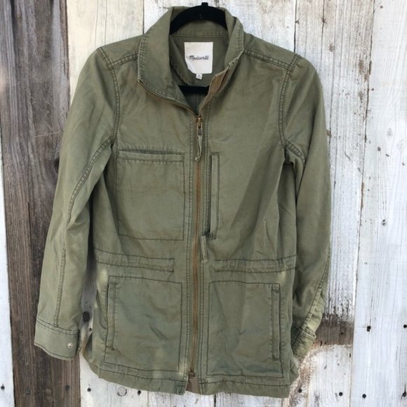 Madewell Zip Up Coat Military Jacket - Picture 5 of 10